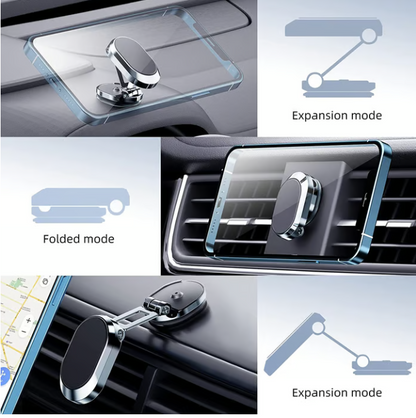 🔥 HOT SALE 🔥 2025 NEW ALLOY FOLDING MAGNETIC CAR PHONE HOLDER