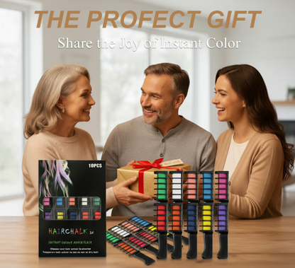 🎁Last Day Promotion 49% OFF🔥🌈 Instant Hair Color Comb – Non-Toxic, Water-Washable, Quick-Dry Hair Chalk | Temporary Vibrant Hair Color for All Ages