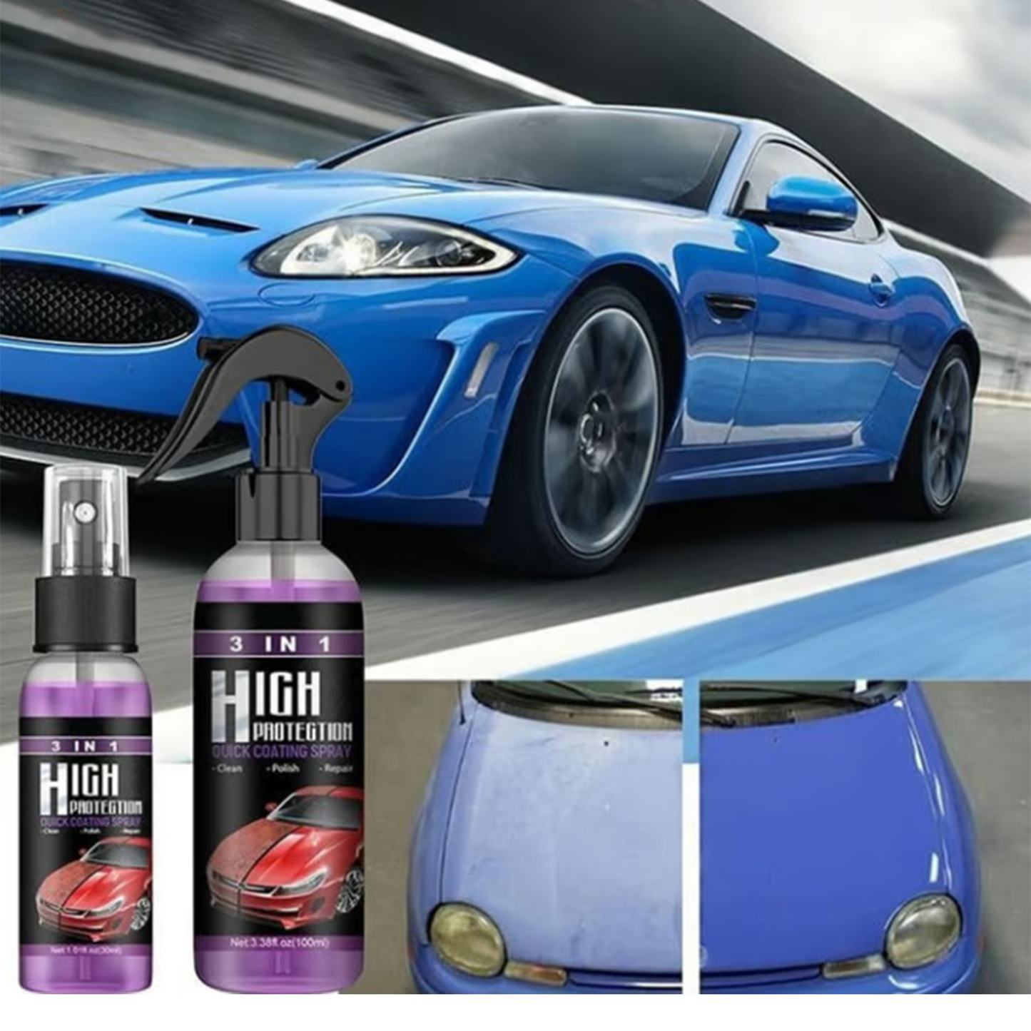 🔥3 IN 1 HIGH PROTECTION CAR SPRAY